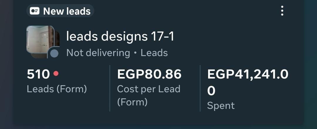 نتائج حملة إعلانية عقارية ناجحة - المثال الرابع