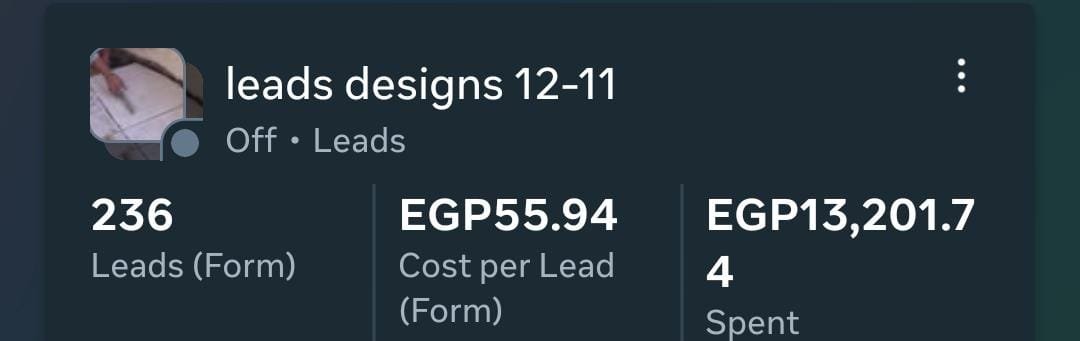 نتائج حملة إعلانية عقارية ناجحة - المثال الخامس