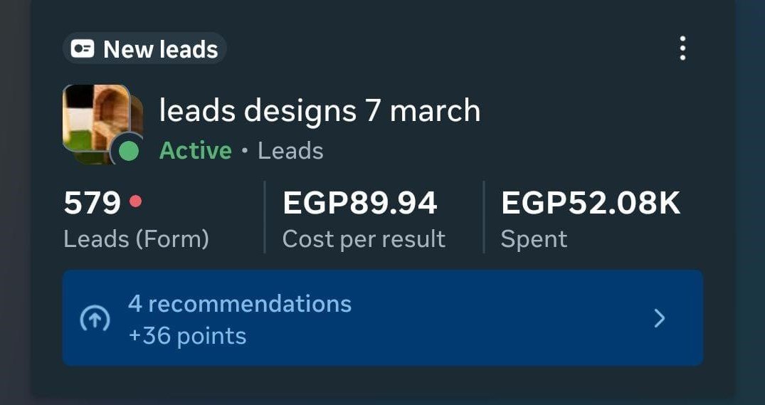 نتائج حملة إعلانية عقارية ناجحة - المثال السابع
